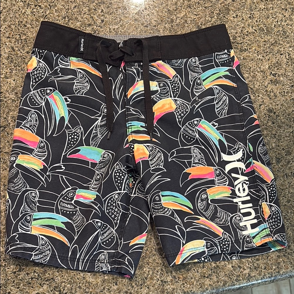 Hurley kids Black Tropical Print Board Shorts